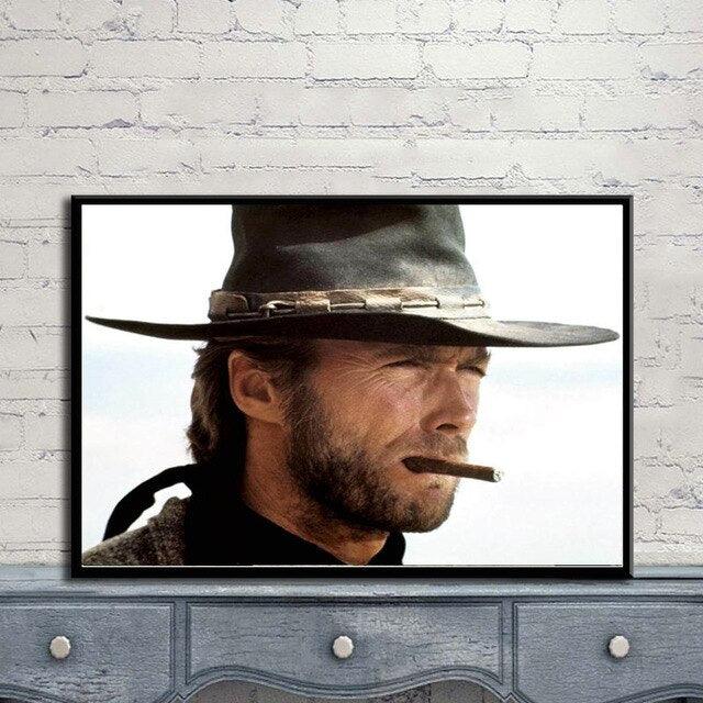 Clint Eastwood High Plains Smoking Drifter Western Movie Wall Art Poster - Aesthetic Wall Decor