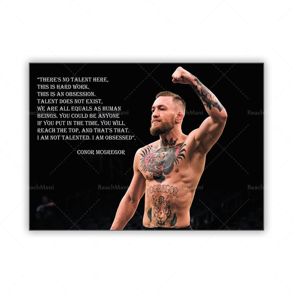 Conor McGregor There's No Talent Here Quote UFC Wall Art Poster - Aesthetic Wall Decor