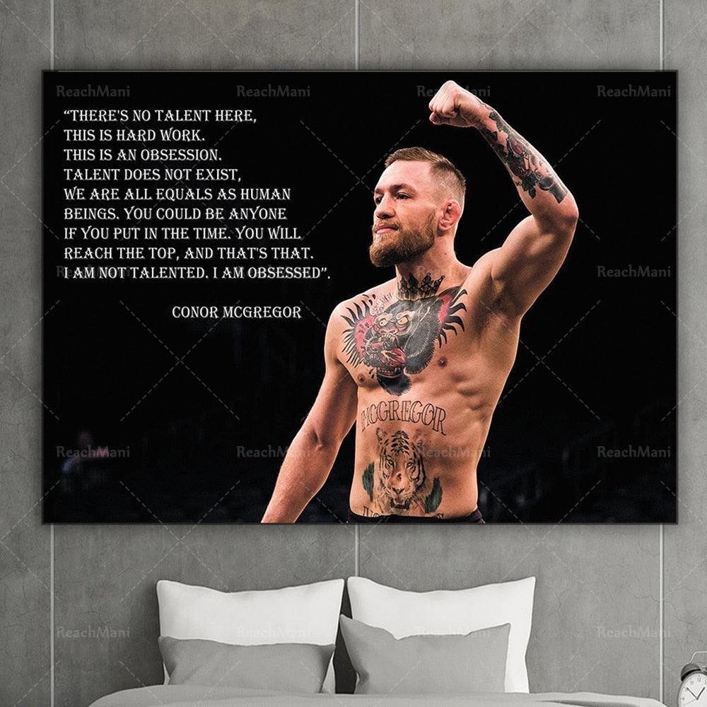 Conor McGregor There's No Talent Here Quote UFC Wall Art Poster - Aesthetic Wall Decor