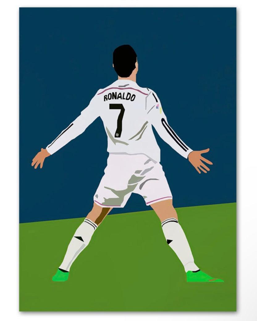 Cristiano Ronaldo Poster, Minimalist Futbol Poster - Aesthetic Wall Decor