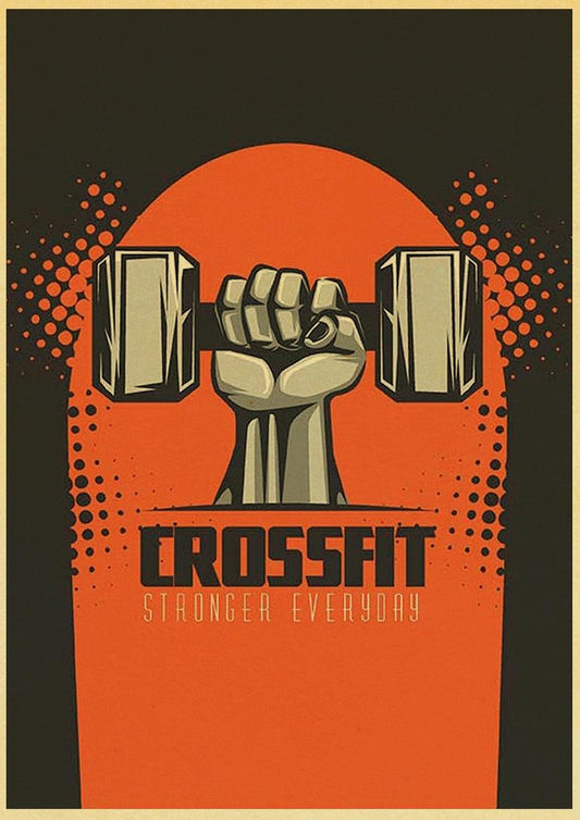 Crossfit Stronger Than Everybody Gym Wall Art Poster - Aesthetic Wall Decor