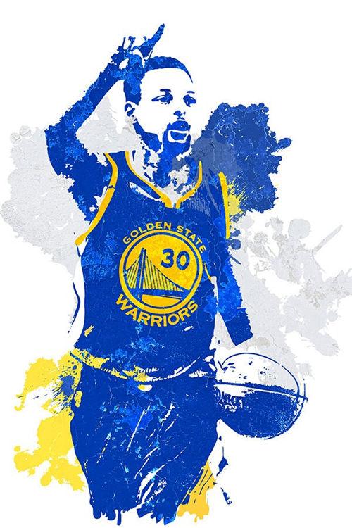 Curry Warriors NBA Painting Wall Art Poster - Aesthetic Wall Decor