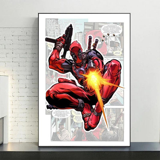 Deadpool Marvel Comic Style Poster - Aesthetic Wall Decor