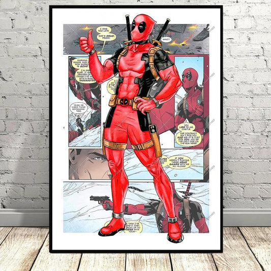 Deadpool Marvel Superhero Comic Poster - Aesthetic Wall Decor