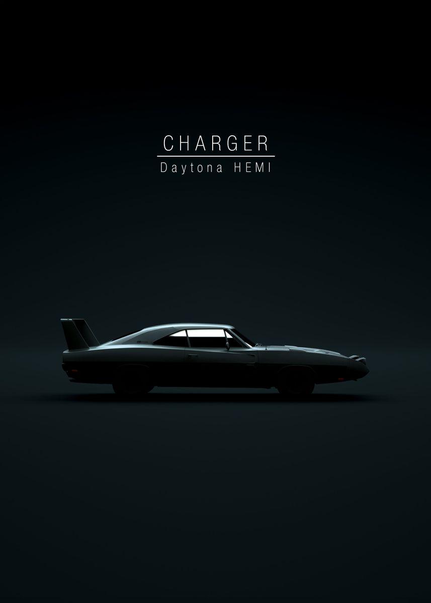 Dodge Charger Daytona Modern Minimalist Car Poster - Aesthetic Wall Decor