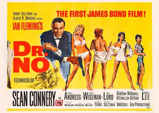 Dr. No Poster, Sean Connery James Bond Movie Poster - Aesthetic Wall Decor