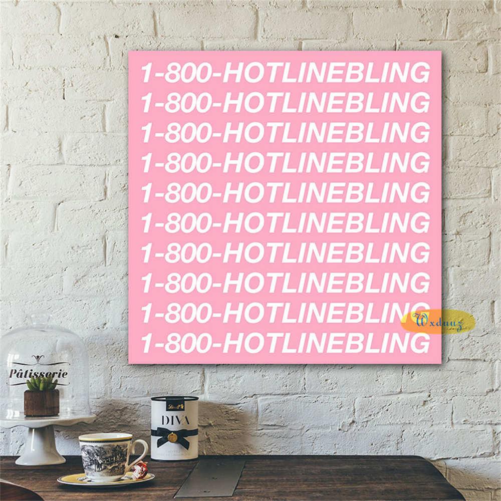 Drake 1-800-Hot Line Bling Single Album Cover Wall Art Poster - Aesthetic Wall Decor