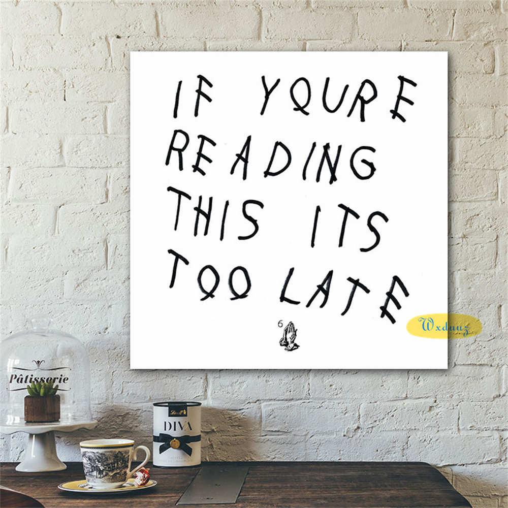 Drake If Youre Reading This Its Too Late Rap Music Album Cover Wall Art Poster - Aesthetic Wall Decor