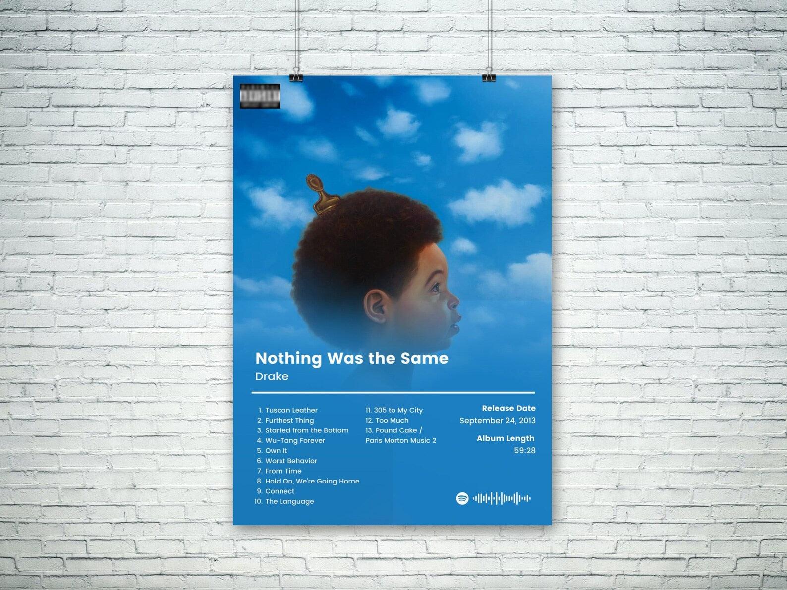 Drake Nothing Was The Same Rap Music Album Cover Poster - Aesthetic Wall Decor