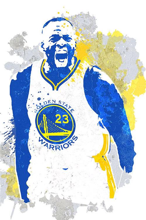 Draymond Green Warriors Painting NBA Wall Art Poster - Aesthetic Wall Decor