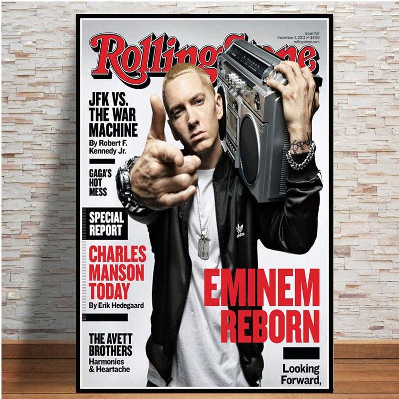 Eminem Rap Rolling Stone Magazine Wall Art Poster - Aesthetic Wall Decor