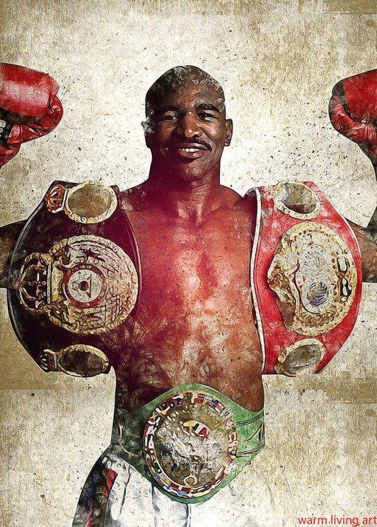 Evander Holyfield Boxing Legendary Wall Art Poster - Aesthetic Wall Decor