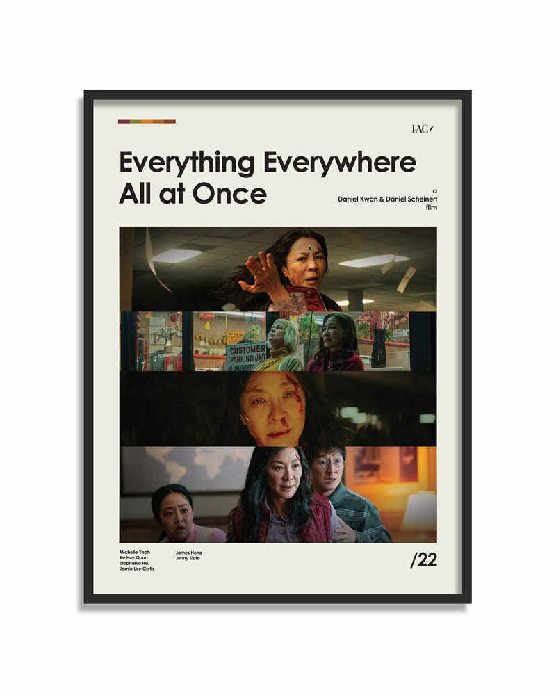 Everything Everywhere All At Once Minimalist Movie Poster - Aesthetic Wall Decor