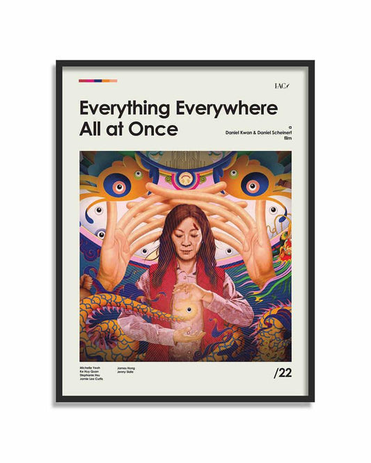 Everything Everywhere All At Once Movie Minimalist Wall Art Poster - Aesthetic Wall Decor