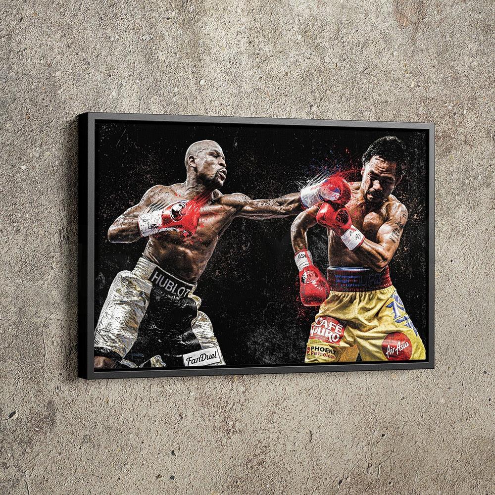 Floyd Mayweather vs. Manny Pacquiao Boxing Wall Art Poster - Aesthetic Wall Decor