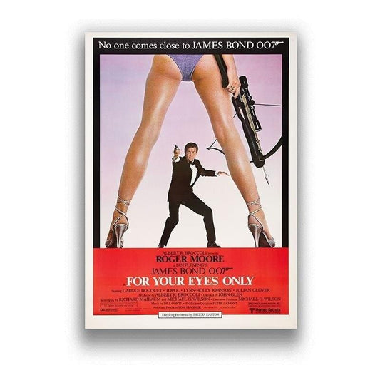 For Your Eyes Only Roger Moore 007 James Bond Classic Movie Poster - Aesthetic Wall Decor