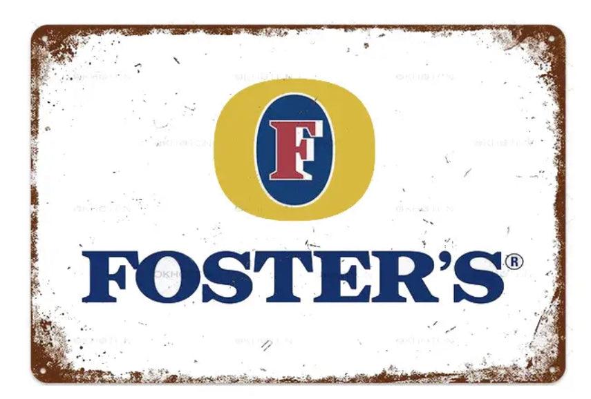 Foster's Beer Vintage Bar Decor Metal Sign - Aesthetic Wall Decor