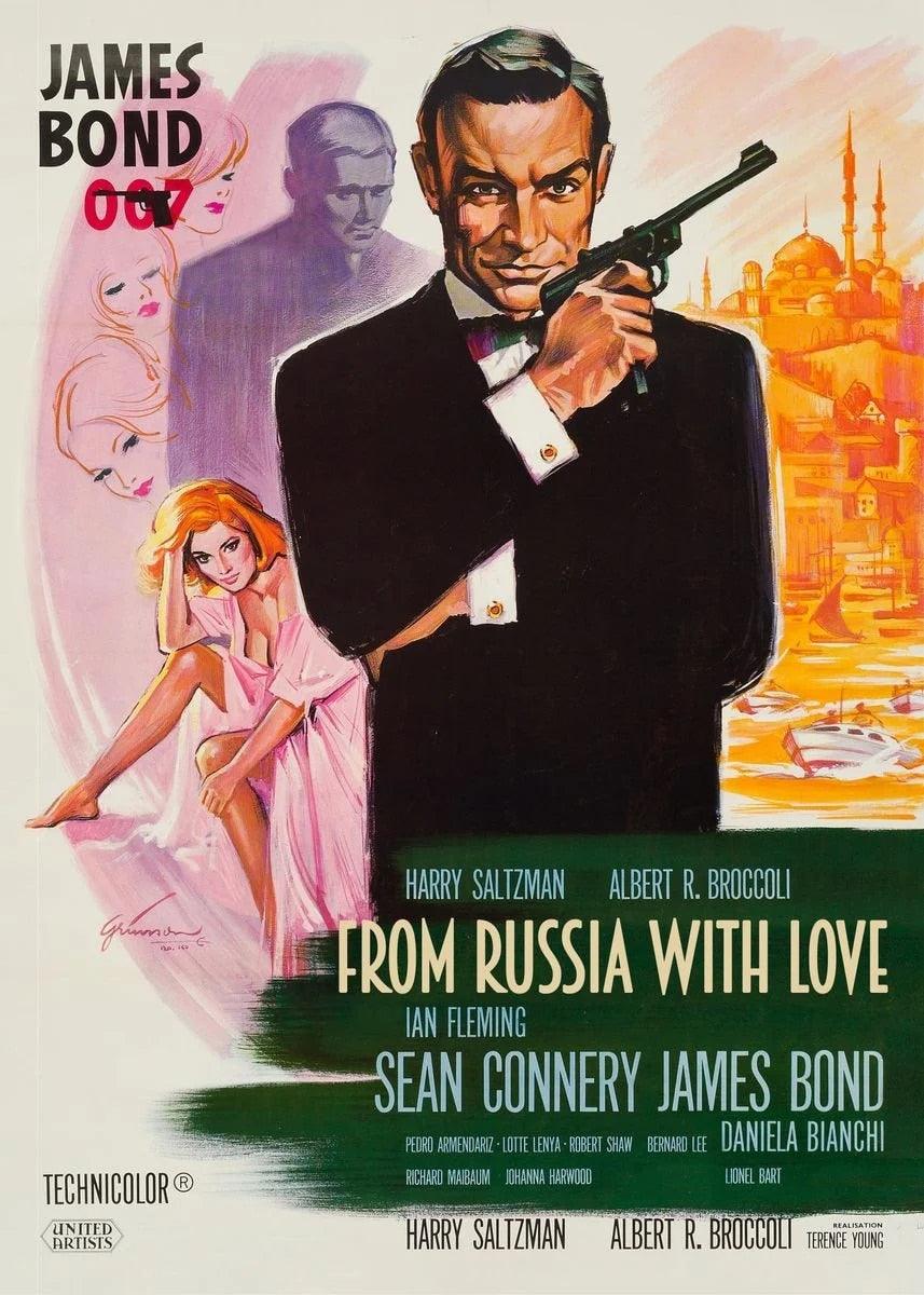 From Russia With Love, Sean Connery James Bond Movie Poster – Aesthetic ...