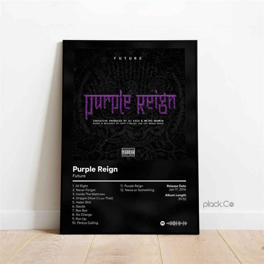 Future Purple Reign Rap Music Album Cover Wall Art Poster - Aesthetic Wall Decor