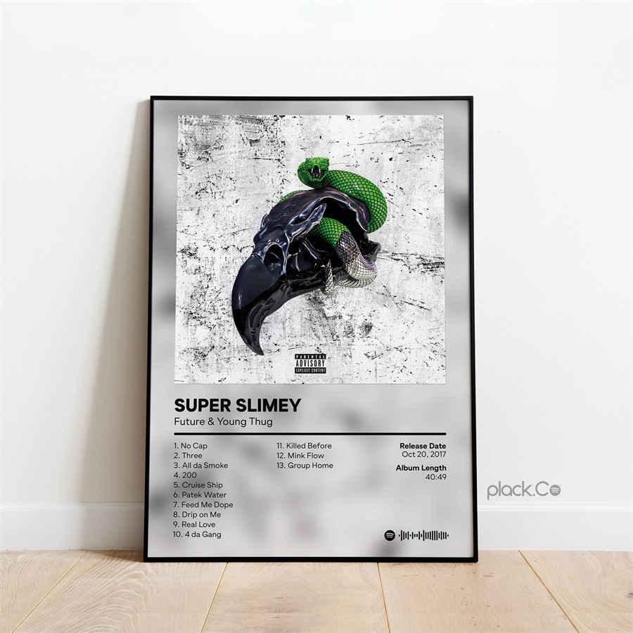 Future Young Thug Super Slimey Rap Music Album Cover Wall Art Poster - Aesthetic Wall Decor