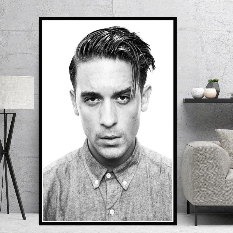 G-Eazy Black and White Portrait Rap Poster - Aesthetic Wall Decor