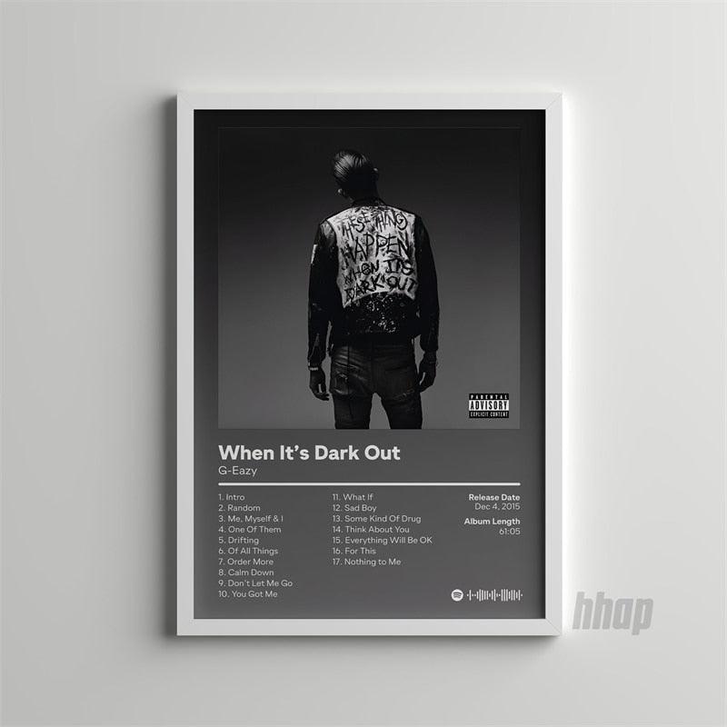 G Eazy When Its Dark Out Rap Album Poster - Aesthetic Wall Decor