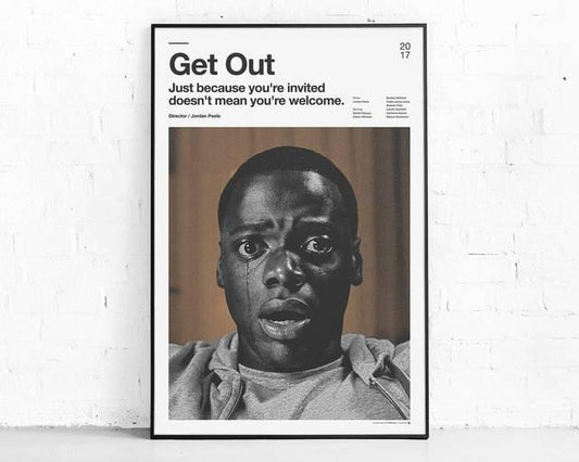 Get Out Jordan Peele Chris Washington Movie Minimalist Wall Art Poster - Aesthetic Wall Decor