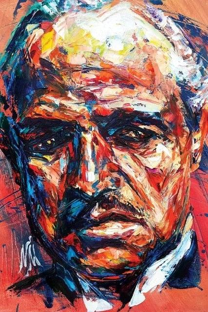 Godfather Abstract Painting Movie Poster - Aesthetic Wall Decor