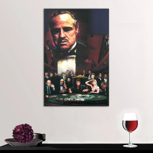 Godfather Sopranos Scarface Casino Mafia Movie Wall Art Poster - Aesthetic Wall Decor