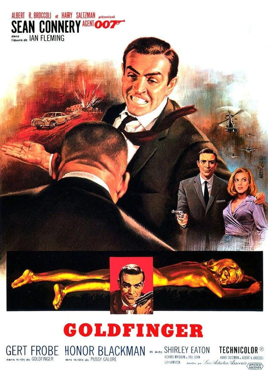 Goldfinger Poster, Sean Connery James Bond Movie Poster - Aesthetic Wall Decor