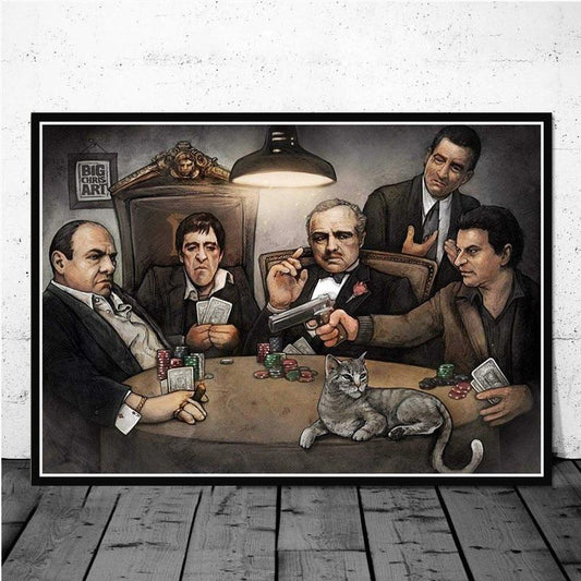 Goodfellas Sopranos Godfather Painting Poster - Aesthetic Wall Decor