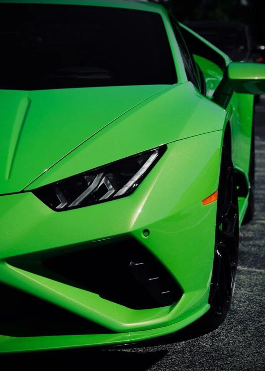 Green Lamborghini Huracan Supercar Wall Art Poster - Aesthetic Wall Decor