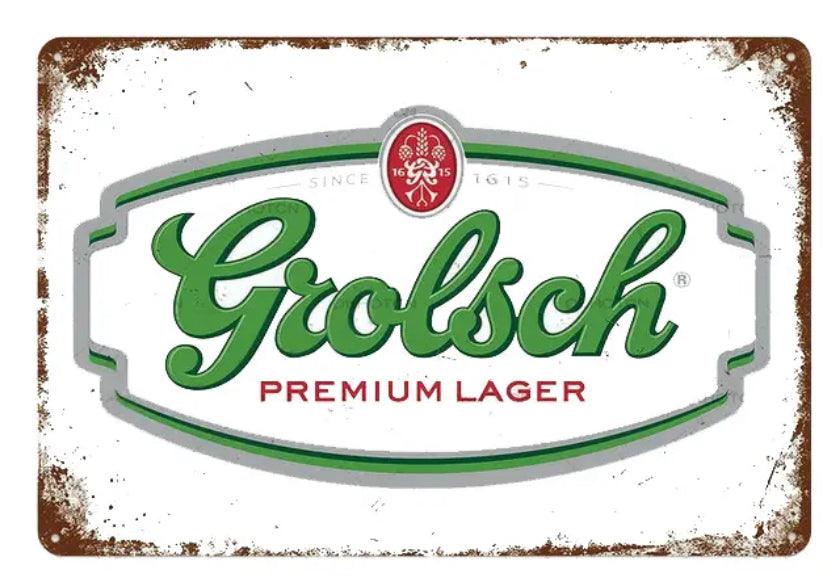 Grolsch Premium Lager Beer Vintage Bar Decor Metal Sign - Aesthetic Wall Decor