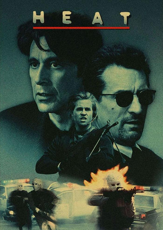 Heat Al Pacino Robert De Niro Classic Movie Poster - Aesthetic Wall Decor