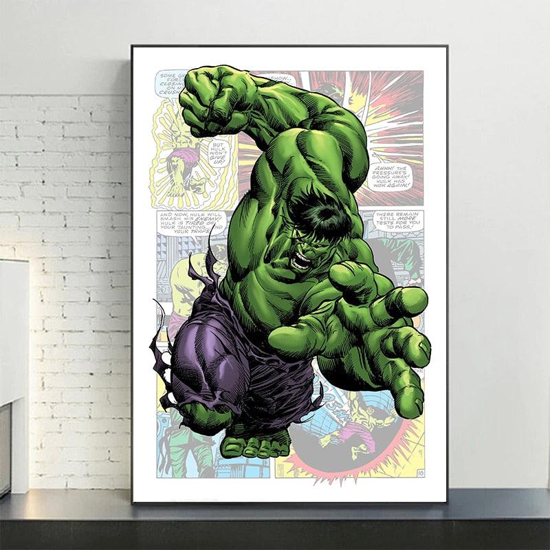 Hulk Marvel Comic Style Poster - Aesthetic Wall Decor