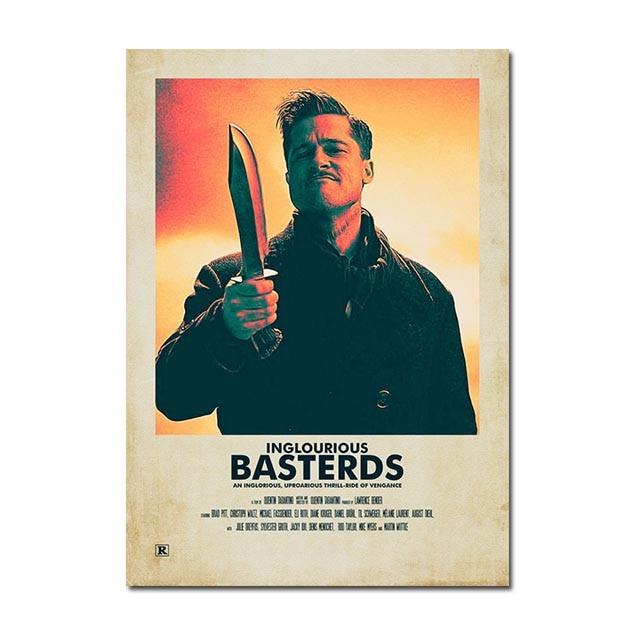 Inglourious Basterds Aldo Raine Knife Polaroid Minimalist Poster - Aesthetic Wall Decor