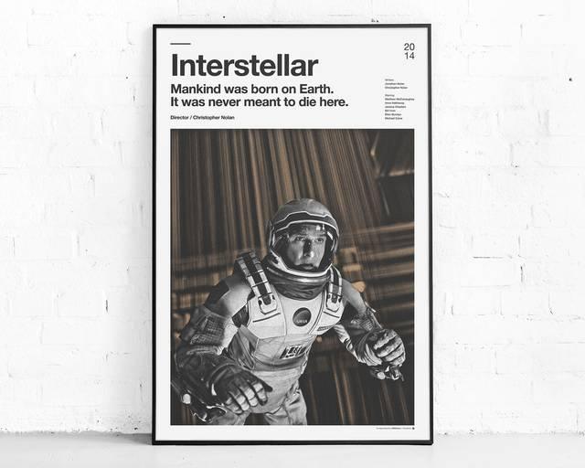 Interstellar Movie Cooper Matthew McConaughey Minimalist Wall Art Poster - Aesthetic Wall Decor