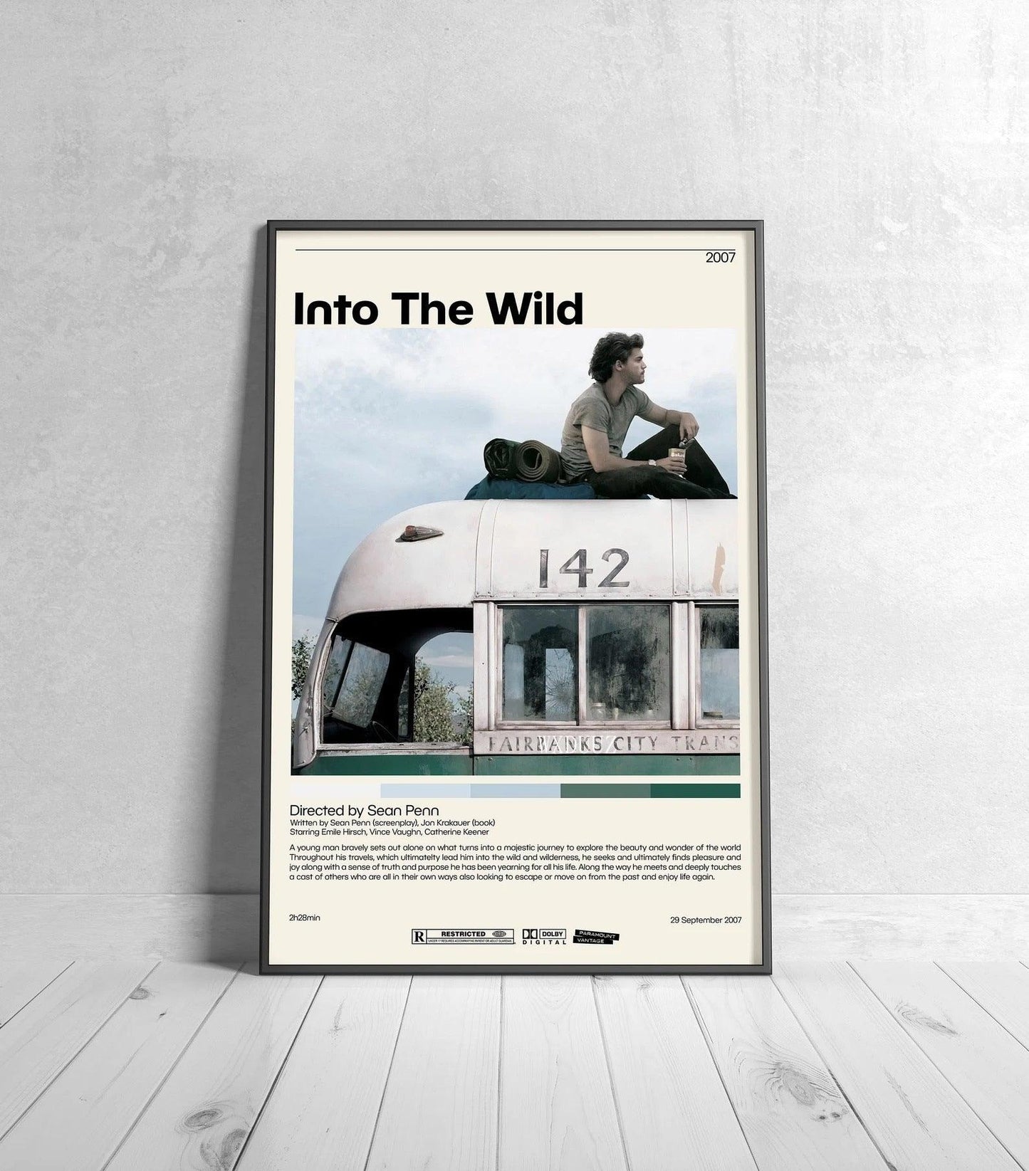 Into The Wild Minimalist Movie Poster - Aesthetic Wall Decor