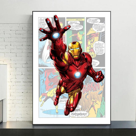 Ironman Marvel Comic Style Poster - Aesthetic Wall Decor