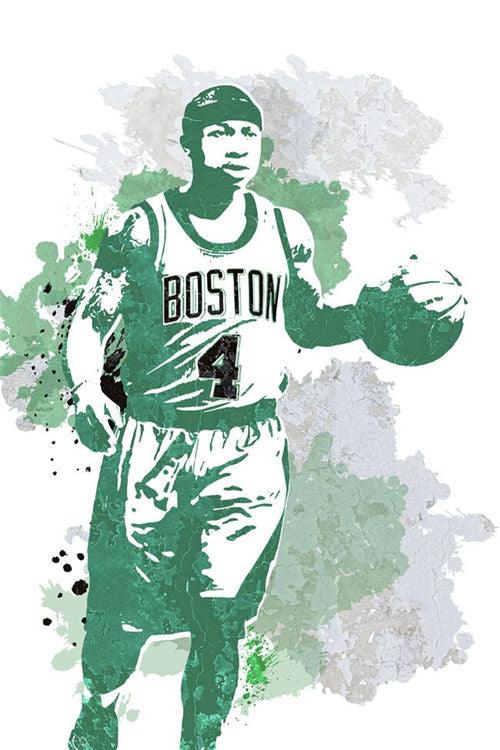 Isaiah Thomas Celtics Splash Painting NBA Wall Art Poster - Aesthetic Wall Decor