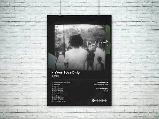 J. Cole 4 Your Eyes Only Rap Album Cover Poster - Aesthetic Wall Decor