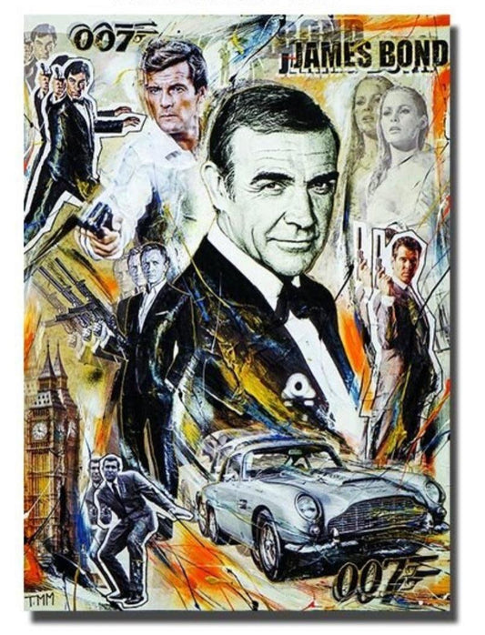 James Bond 007 Pop Art Movie Poster - Aesthetic Wall Decor