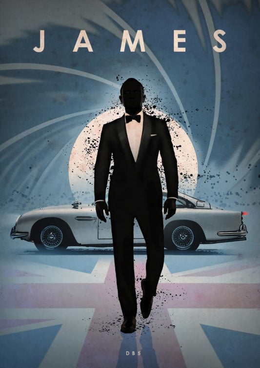 James Bond Aston Martin DB5 Car Legends Poster - Aesthetic Wall Decor