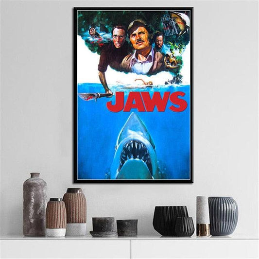 Jaws Movie Painting Poster - Aesthetic Wall Decor