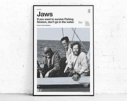 Jaws Movie Polaroid Minimalist Wall Art Poster - Aesthetic Wall Decor