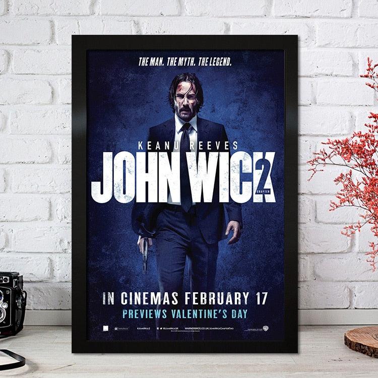 John Wick 2 Classic Action Movie Wall Art Poster - Aesthetic Wall Decor