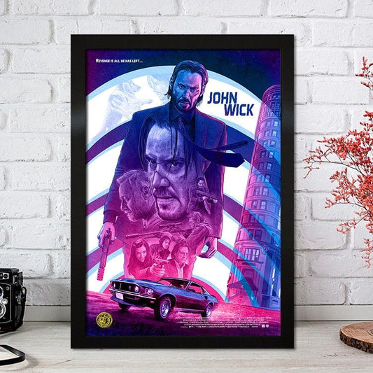 John Wick Cast Keanu Reeves Action Movie Wall Art Poster - Aesthetic Wall Decor