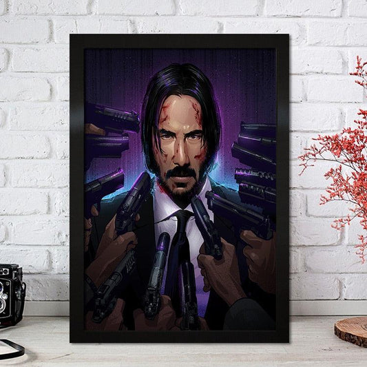 John Wick Chapter 3 Painting Action Movie Wall Art Poster - Aesthetic Wall Decor