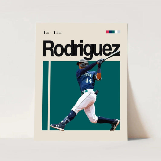 Julio Rodriguez Mariners MLB Baseball Sports Minimalist Wall Art Poster - Aesthetic Wall Decor