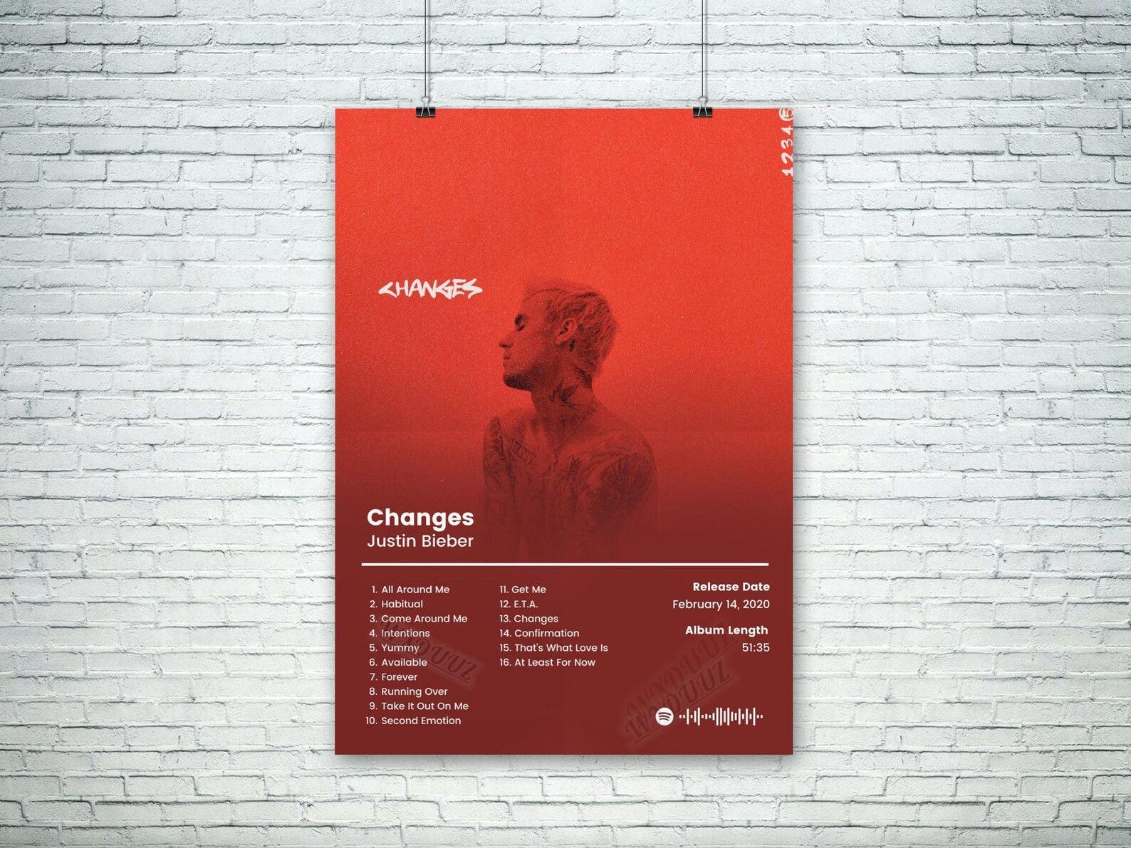 Justin Bieber Changes Album Cover Wall Art Poster - Aesthetic Wall Decor